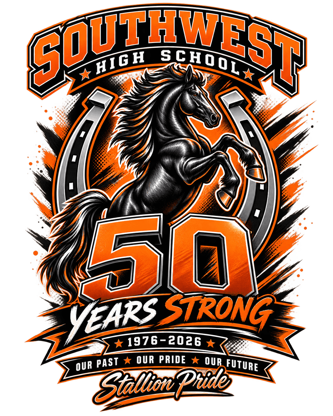 50 Years Strong anniversary design